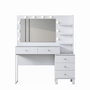 Hanah Home Mesa de Maquillaje con 10 Focos Blanco